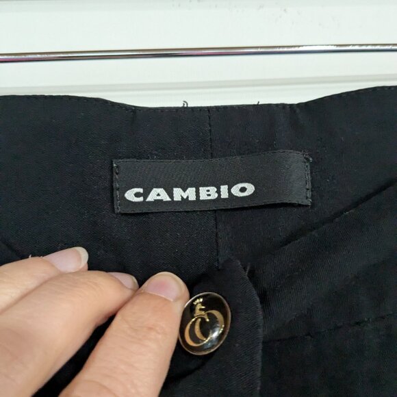 Cambio Cropped Pants with Zippers Black Size 8 - Picture 3 of 7